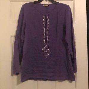 Purple linen top